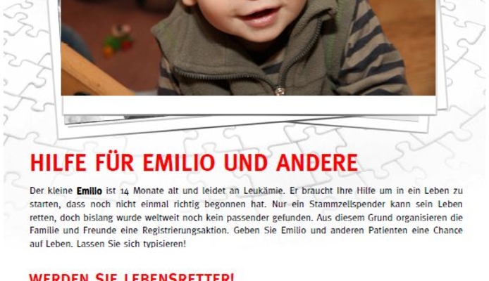 Emilio helfen - Typisierungsaktion der DKMS in Dresden