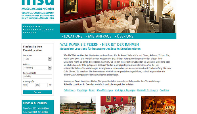 Launch Website für die msu Museumsladen GmbH