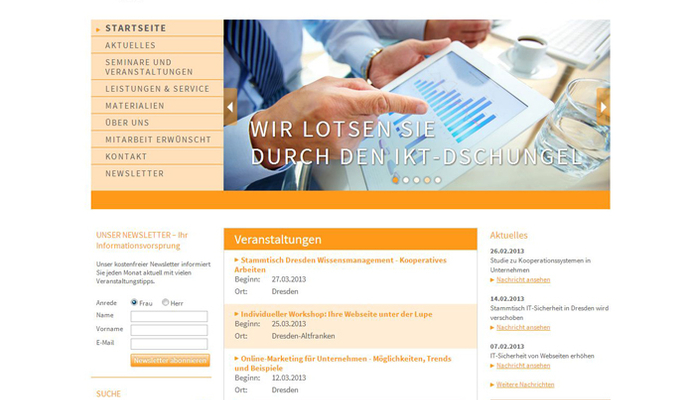 eBusiness-Lotse Dresden Website