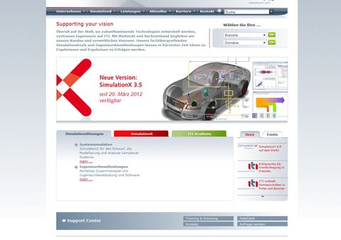 Startseite der deutschsprachigen Website von ITI