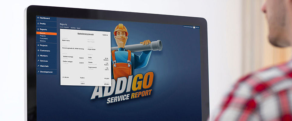 Addigo Service Report App