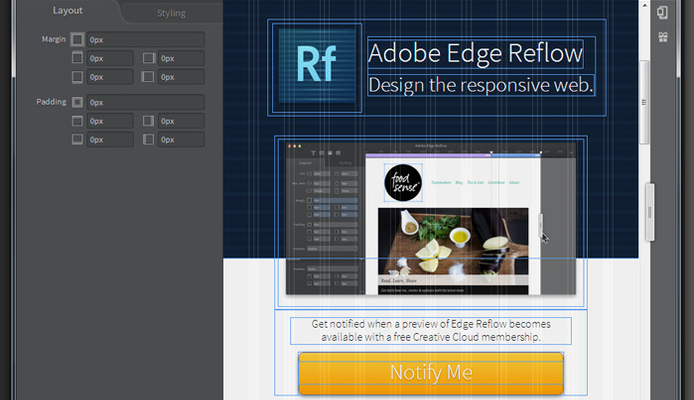 Screenshot Adobe Edge Reflow